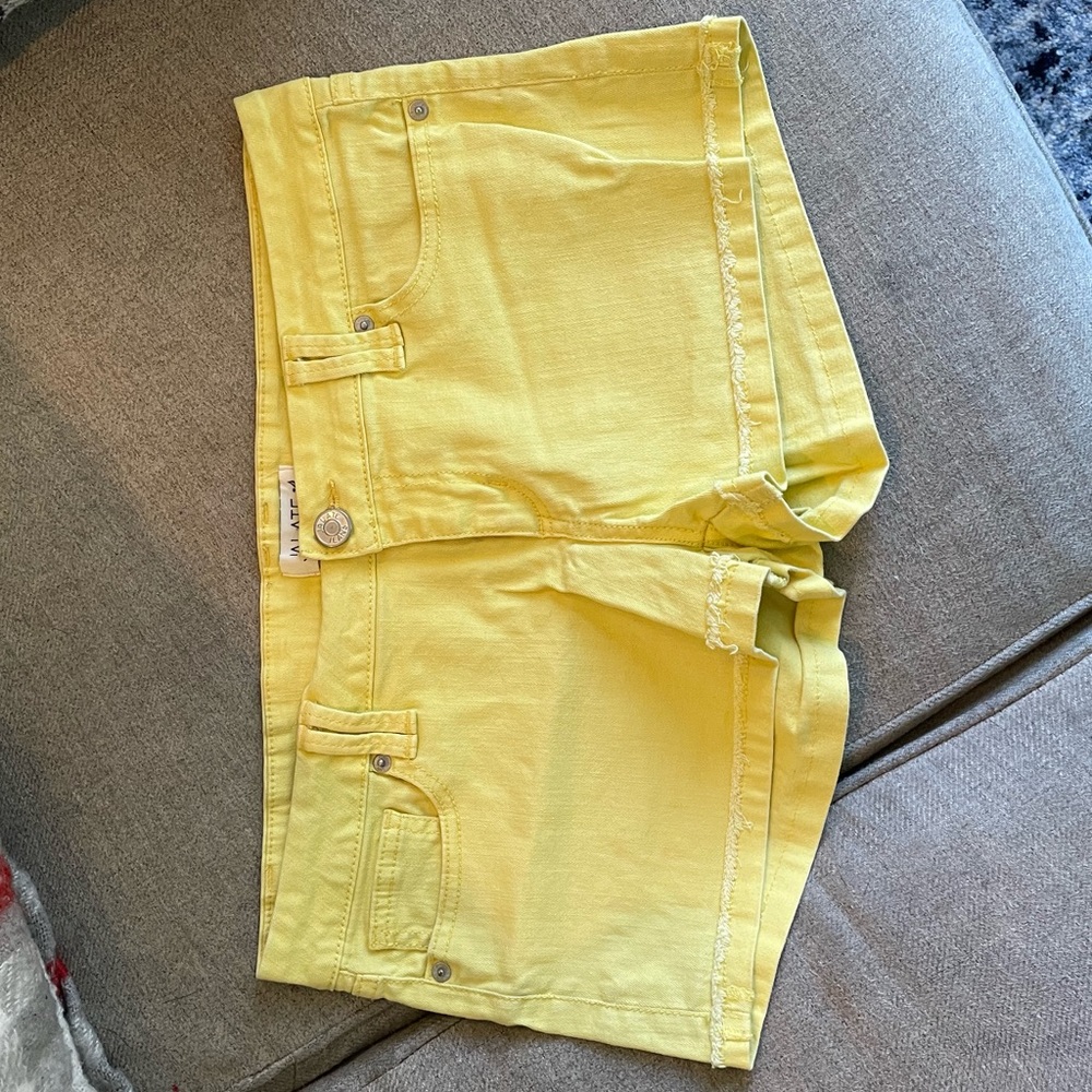 Jalate Yellow Denim Shorts